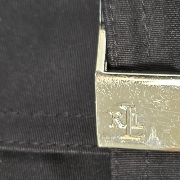 Lauren Ralph Lauren Women's M‎ Jacket Fountain Head Black Pockets Belted Zip Up - Picture 3 of 11